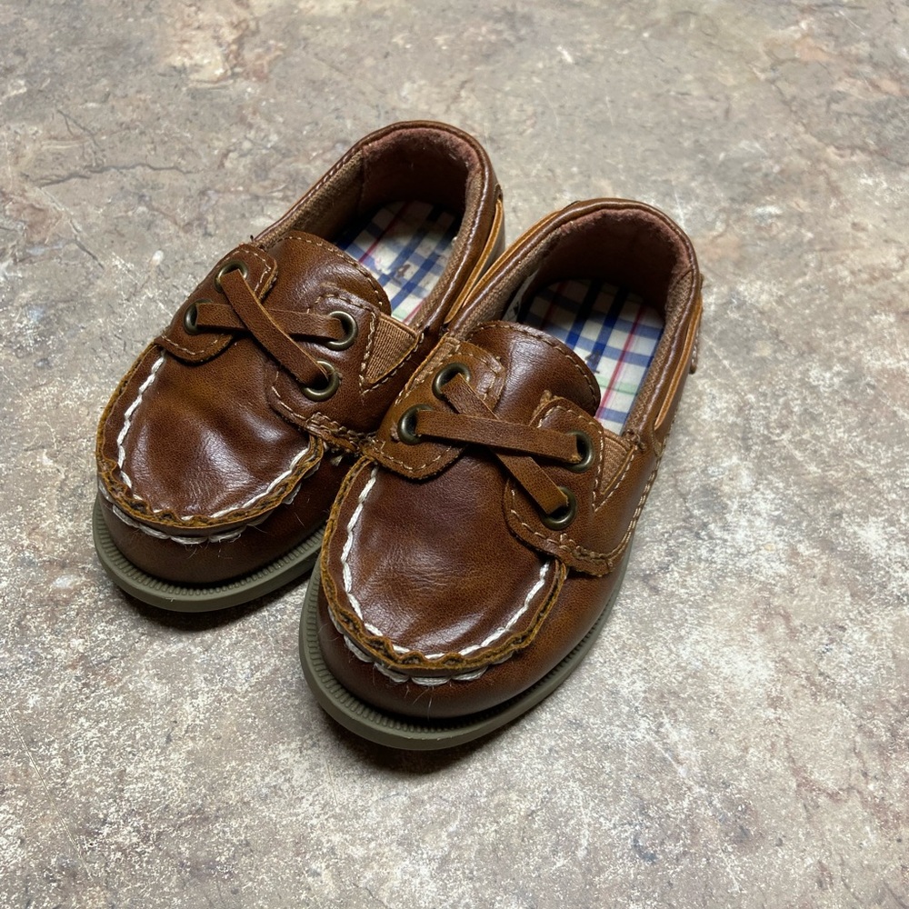 Carters Brown Leather Toddler Shoes